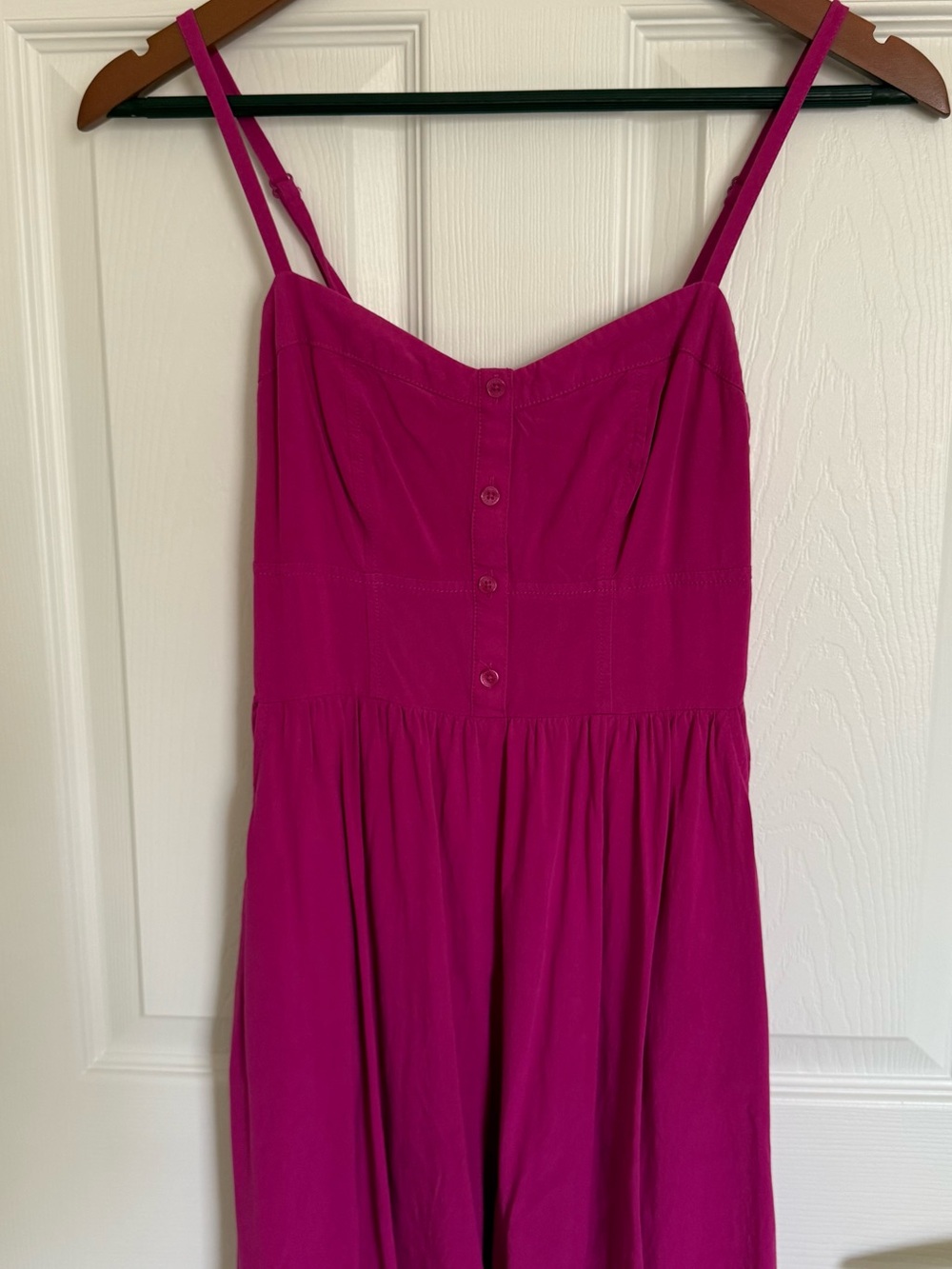Express Magenta Spaghetti Strap Midi Dress